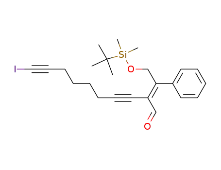 (E)-2-[2'-(tert-butyldimethylsilyloxy)-1'-phenylethylidene]-10-iododeca-3,9-diynal