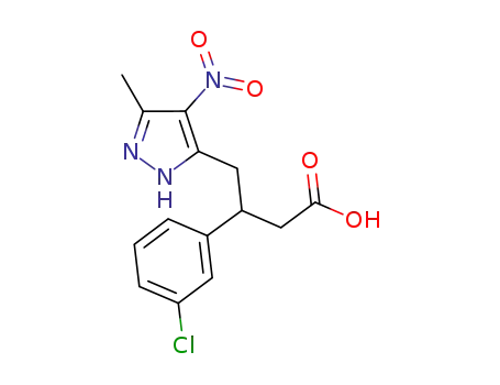 3-(3-chloro-phenyl)-4-(5-methyl-4-nitro-2H-pyrazol-3-yl)-butyric acid