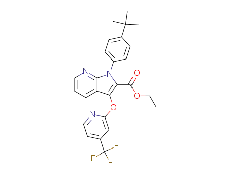 1H-Pyrrolo[2,3-b]pyridine-2-carboxylic acid,
1-[4-(1,1-dimethylethyl)phenyl]-3-[[4-(trifluoromethyl)-2-pyridinyl]oxy]-,
ethyl ester