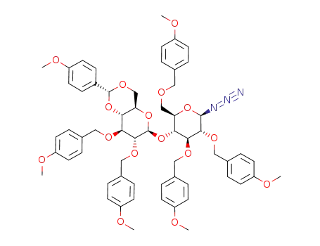 (2R,4aR,6S,7R,8S,8aR)-6-[(2R,3R,4S,5R,6R)-6-Azido-4,5-bis-(4-methoxy-benzyloxy)-2-(4-methoxy-benzyloxymethyl)-tetrahydro-pyran-3-yloxy]-7,8-bis-(4-methoxy-benzyloxy)-2-(4-methoxy-phenyl)-hexahydro-pyrano[3,2-d][1,3]dioxine