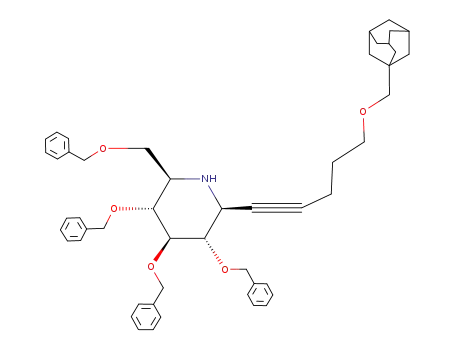 (1S)-2,3,4,6-tetra-O-benzyl-1-C-[5-(adamantan-1-yl-methoxy)-pent-1-ynyl]-1-deoxynojirimycin