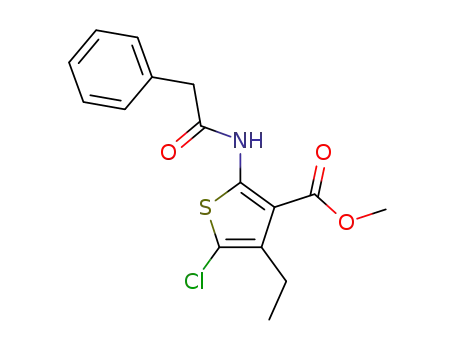 5-chloro-4-ethyl-2-[(phenylacetyl)amino]-thiophene-3-carboxylic acid methyl ester