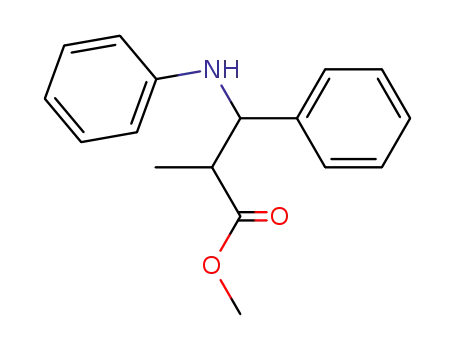 Molecular Structure of 24948-31-0 (Benzenepropanoic acid, a-methyl-b-(phenylamino)-, methyl ester)