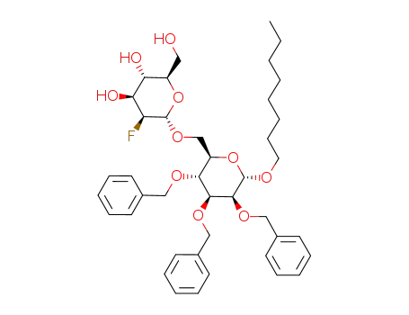 Molecular Structure of 849208-00-0 (octyl 2-deoxy-2-fluoro-α-D-mannopyranosyl-(1->6)-2,3,4-tri-O-benzyl-α-D-mannopyranoside)