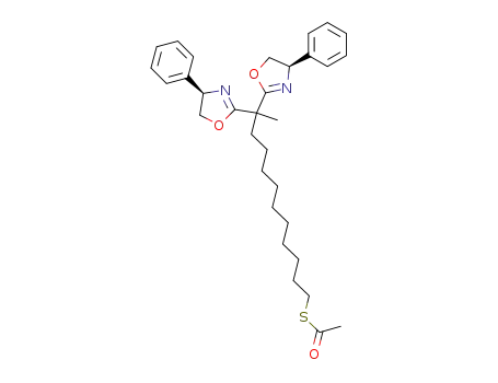thioacetic acid <i>S</i>-[11,11-bis-(4-phenyl-4,5-dihydro-oxazol-2-yl)-dodecyl] ester