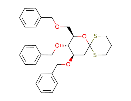 1,2-dideoxy-3,4,5-tri-O-benzyl-1,1-dithianyl-D-arabino-hexopyranosee