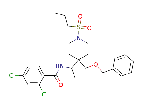 <i>N</i>-{1-[4-benzyloxymethyl-1-(propane-1-sulfonyl)-piperidin-4-yl]-ethyl}-2,4-dichloro-benzamide