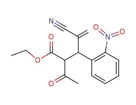 2-acetyl-4-cyano-3-(2-nitro-phenyl)-pent-4-enoic acid ethyl ester