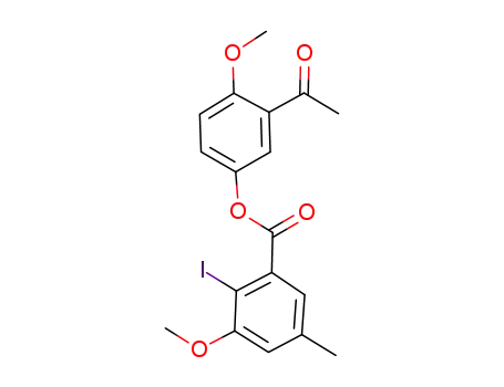 Benzoic acid, 2-iodo-3-methoxy-5-methyl-, 3-acetyl-4-methoxyphenyl
ester
