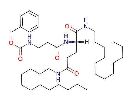 Molecular Structure of 111682-03-2 (N',N-didodecyl-Nα-[(3-(N'''-benzyloxycarbonyl)amino)propanoyl]-L-glutamide)