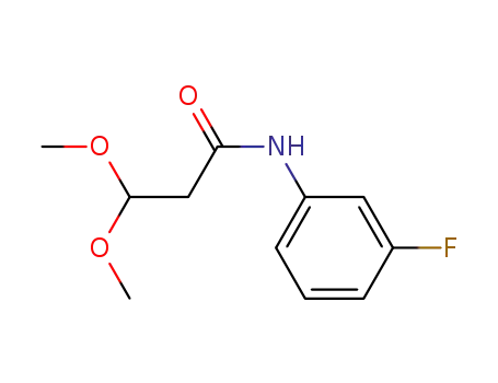 Molecular Structure of 1003944-25-9 (N-(3-fluorophenyl)-3,3-bis(methyloxy)propanamide)
