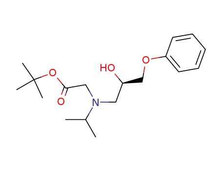 Molecular Structure of 888494-18-6 (Glycine, N-[(2R)-2-hydroxy-3-phenoxypropyl]-N-(1-methylethyl)-,
1,1-dimethylethyl ester)