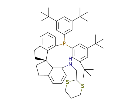 Molecular Structure of 1809609-53-7 ((R)-N-((3-Methylpyridin-2-yl)methyl)-7′-di(3,5-di-tert-butylphenyl)phosphino-1,1′-spirobiindanyl-7-amine)