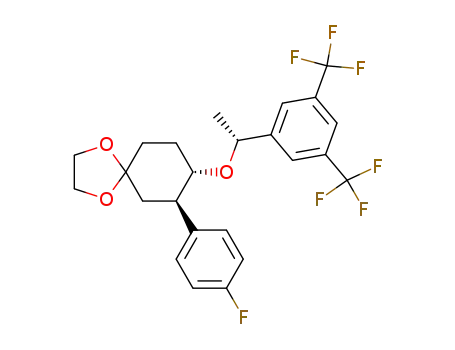 (7R,8S)-8-[(R)-1-(3,5-Bis-trifluoromethyl-phenyl)-ethoxy]-7-(4-fluoro-phenyl)-1,4-dioxa-spiro[4.5]decane