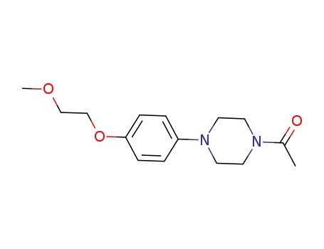 Molecular Structure of 387358-27-2 (Ethanone, 1-[4-[4-(2-Methoxyethoxy)phenyl]-1-piperazinyl]-)