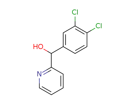 Molecular Structure of 502483-46-7 (2-Pyridinemethanol, a-(3,4-dichlorophenyl)-)