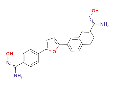 2-(2-N-hydroxyamidino-3,4-dihydronaphthalen-7-yl)-5-(4-N-hydroxyamidinophenyl)furan