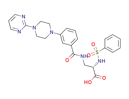 (2S)-benzenesulfonylamino-3-[3-{4-(pyrimidin-2-yl)piperazin-1-yl}benzoylamino]propionic acid