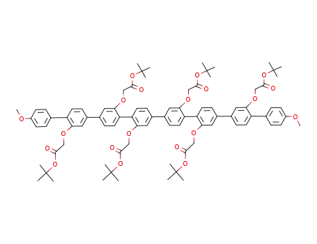 1<sup>4</sup>,8<sup>4</sup>-bismethoxy-2<sup>2</sup>,3<sup>3</sup>,4<sup>2</sup>,5<sup>3</sup>,6<sup>2</sup>,7<sup>3</sup>-hexa(tert-butyloxycarbonylmethoxy)-p-octiphenyl