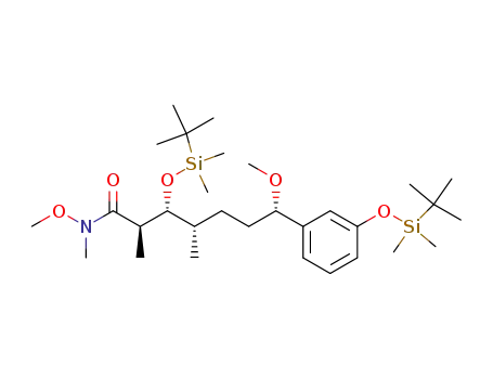 3-(<i>tert</i>-butyl-dimethyl-silanyloxy)-7-[3-(<i>tert</i>-butyl-dimethyl-silanyloxy)-phenyl]-7-methoxy-2,4-dimethyl-heptanoic acid methoxy-methyl-amide