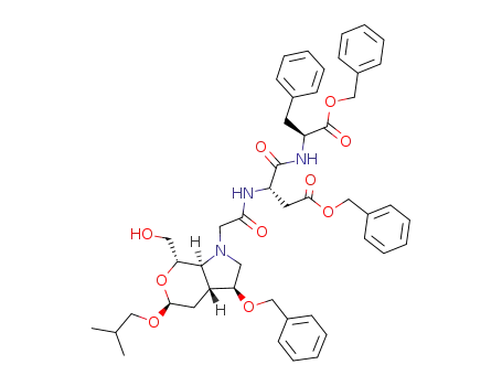 (S)-N-((S)-1-Benzyloxycarbonyl-2-phenyl-ethyl)-3-[2-((3S,3aR,5S,7S,7aS)-3-benzyloxy-7-hydroxymethyl-5-isobutoxy-hexahydro-pyrano[3,4-b]pyrrol-1-yl)-acetylamino]-succinamic acid benzyl ester