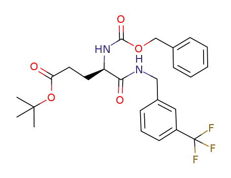Pentanoic acid,
5-oxo-4-[[(phenylmethoxy)carbonyl]amino]-5-[[[3-(trifluoromethyl)phenyl]
methyl]amino]-, 1,1-dimethylethyl ester, (4R)-
