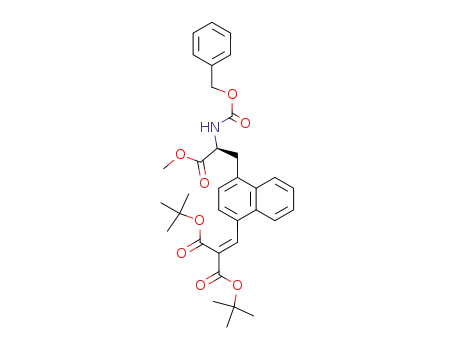 methyl N-(benzyloxycarbonyl)-β-(1-{4-[2',2'-bis(tert-butoxycarbonyl)]vinyl}naphthyl)-L-alaninate