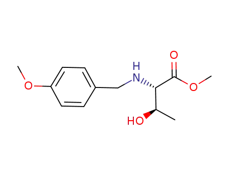 Molecular Structure of 936362-61-7 (N-(p-methoxybenzyl)-L-threonine methyl ester)