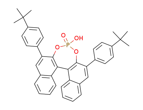 Molecular Structure of 861909-30-0 (R-3,3'-Bis(4-(1,1-diMethylethyl)phenyl)-1,1'-binaphthyl-2,2'-diyl hydrogenphosphate)