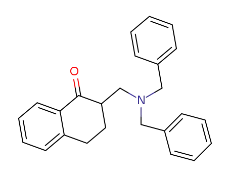 Molecular Structure of 74713-09-0 (1(2H)-Naphthalenone, 2-[[bis(phenylmethyl)amino]methyl]-3,4-dihydro-)