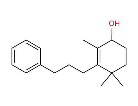 Molecular Structure of 909530-06-9 (2,4,4-trimethyl-3-(3-phenylpropyl)cyclohexen-2-ol)