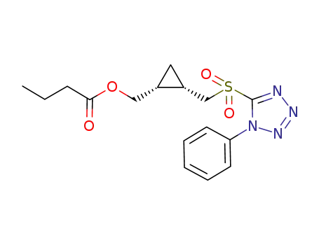 butyric acid (1R,2S)-2-(1-phenyl-1H-tetrazol-5-sulfonylmethyl)cyclopropyl methyl ester
