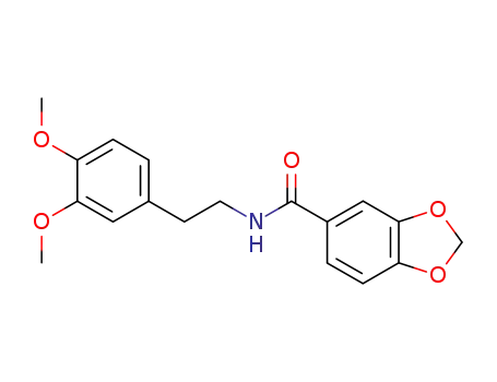 Molecular Structure of 18780-56-8 (N-(3,4-dimethoxyphenethyl)-3,4-methylenedioxybenzamide)