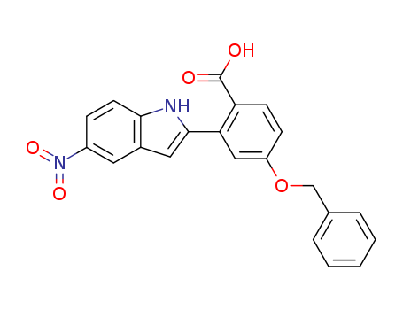 Benzoic acid, 2-(5-nitro-1H-indol-2-yl)-4-(phenylmethoxy)-