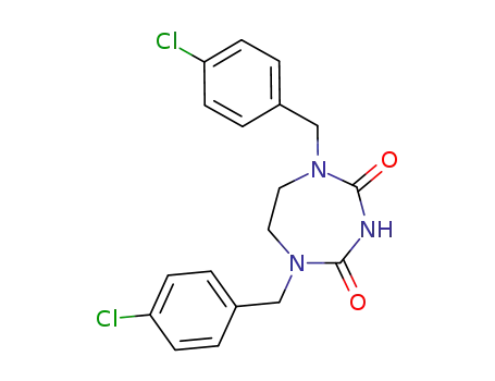 Molecular Structure of 156415-29-1 (1,5-bis(4-chlorobenzyl)-1,3,5-triazepine-2,4-dion)