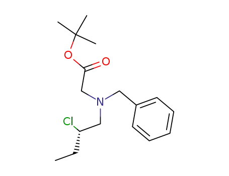Molecular Structure of 888494-25-5 (Glycine, N-[(2S)-2-chlorobutyl]-N-(phenylmethyl)-, 1,1-dimethylethyl
ester)