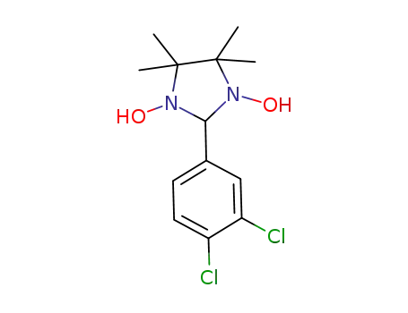 Molecular Structure of 898562-17-9 (Imidazolidine, 2-(3,4-dichlorophenyl)-1,3-dihydroxy-4,4,5,5-tetramethyl-)
