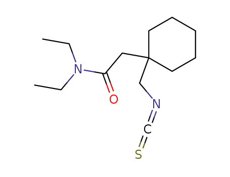 Molecular Structure of 898552-80-2 (N,N-diethyl-2-(1-isothiocyanatomethyl-cyclohexyl)-acetamide)