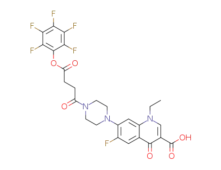 1-ethyl-6-fluoro-4-oxo-7-[4-(3-pentafluorophenyloxycarbonylpropionyl)piperazin-1-yl]-1,4-dihydro-quinoline-3-carboxylic acid