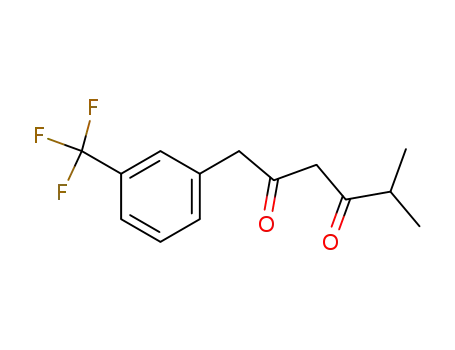 Molecular Structure of 82129-72-4 (2,4-Hexanedione, 5-methyl-1-[3-(trifluoromethyl)phenyl]-)