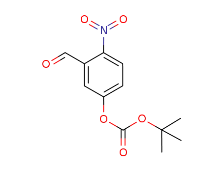 Molecular Structure of 1027818-09-2 (Carbonic acid tert-butyl ester 3-formyl-4-nitro-phenyl ester)