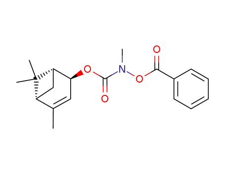 (+)-(1R,2R,5S)-N-benzoyloxy-N-methyl-carbamic acid-4,6,6-trimethyl-bicyclo[3.1.1]hept-3-en-2-yl-ester