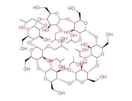 Molecular Structure of 770728-81-9 (2,2',2'',2''',2'''',2''''',2''''''-heptakis(O-(2-hydroxypropyl))-β-cyclodextrin)