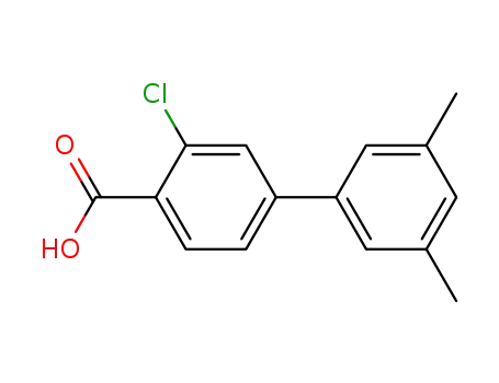Molecular Structure of 884323-17-5 (2-Chloro-4-(3,5-diMethylphenyl)benzoic acid)