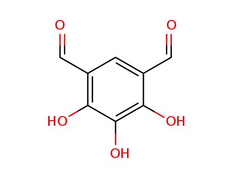 Molecular Structure of 58343-12-7 (1,3-Benzenedicarboxaldehyde, 4,5,6-trihydroxy-)