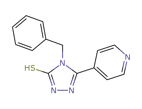 Molecular Structure of 74270-78-3 (4-BENZYL-5-PYRIDIN-4-YL-4H-[1,2,4]TRIAZOLE-3-THIOL)