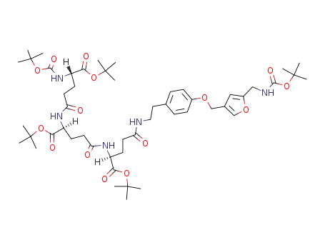 3-<p-<(N-((tert-butoxycarbonyl)-γ-L-glutamyl-γ-L-glutamyl-γ-L-glutamyl)-β-amino)ethyl>phenoxymethyl>-5-(((tert-butoxycarbonyl)amino)methyl)furan, tri-tert-butyl ester