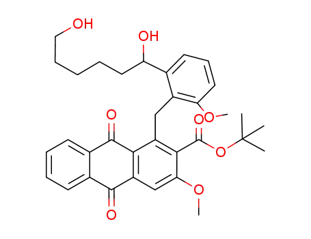 1-[2-(1,6-dihydroxyhexyl)-6-methoxybenzyl]-3-methoxy-9,10-dioxo-9,10-dihydroanthracene-2-carboxylic acid tert-butyl ester