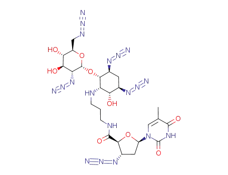 (2S,3S,5R)-3-AZIDO-N-(3-((1S,2S,3S,5R,6R)-3,5-DIAZIDO-2-((2S,3R,4R,5S,6R)-3-AZIDO-6-(AZIDOMETHYL)-4,5-DIHYDROXYTETRAHYDRO-2H-PYRAN-2-YLOXY)-6-HYDROXYCYCLOHEXYLAMINO)PROPYL)-5-(5-METHYL-2,4-DIOXO-3,4-DIHYDROPYRIMIDIN-1(2H)-YL)TETRAHYDROFURAN-2-CARBOXAMIDE