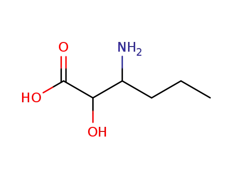 Molecular Structure of 160801-75-2 ((2R,3S)-3-Amino-2-hydroxyhexanoic acid)